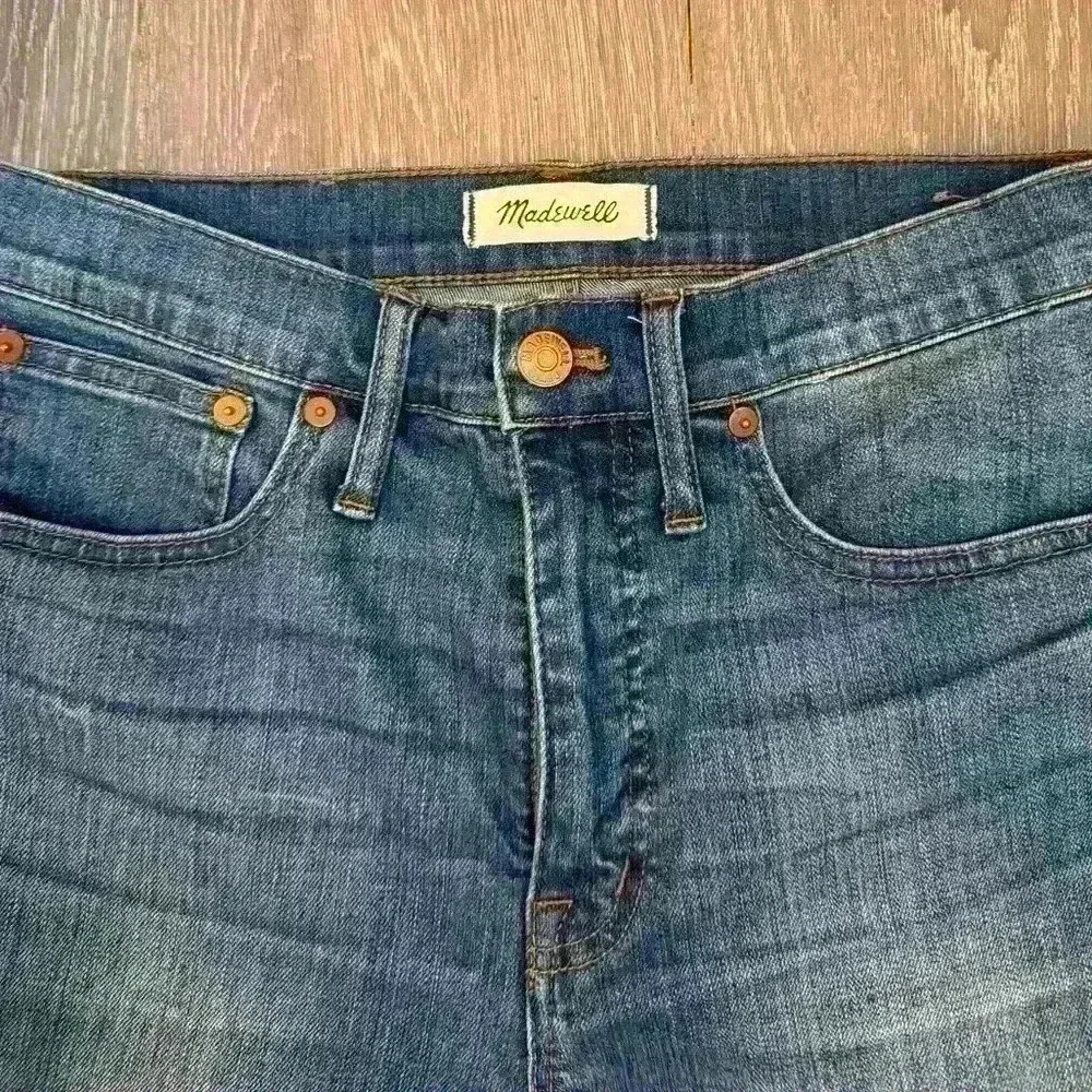 Madewell High Rise Cali Demi-Boot Jeans -Kemper Wash: Back-Seam Edition Size 27 - Picture 8 of 14
